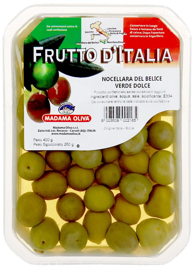 Сладкие оливки «Madama Oliva» Nocellara Del Belice